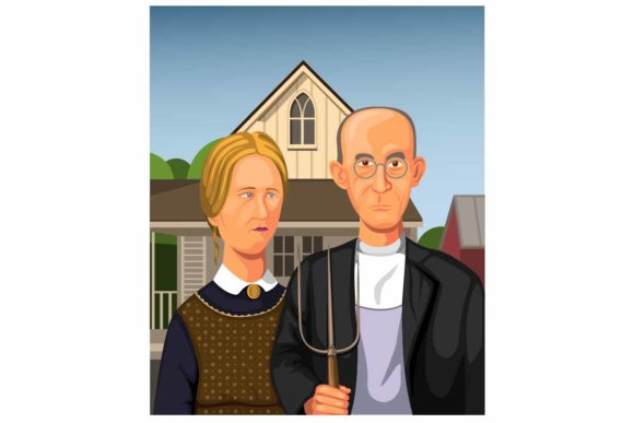 Download Illustration of American Gothic Vector - Premium Bundle